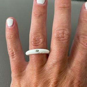 DuePunti silicone diamond ring